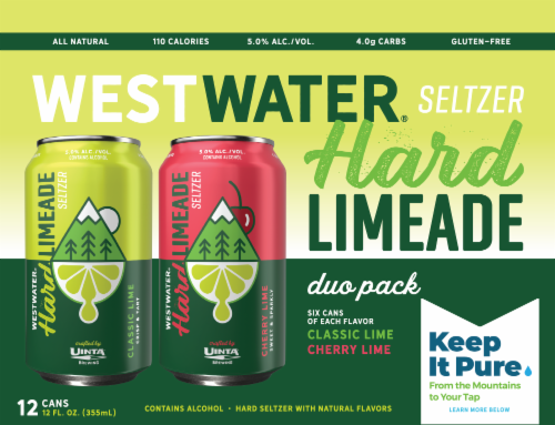 Uinta Westwater Cherry Limeade / Limeade Hard Seltzer Perspective: back