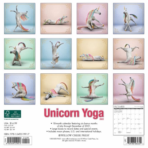 Unicorn Yoga 2022 Wall Calendar, 1 Fred Meyer