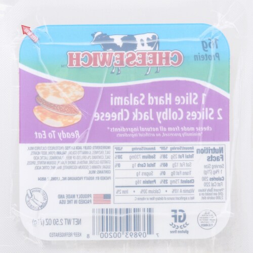 Cheesewich™ Colby Jack Salami Perspective: back