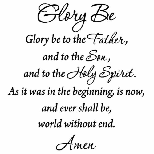 VWAQ Glory Be to the Father and the Son and the Holy Spirit Wall Decal Perspective: back