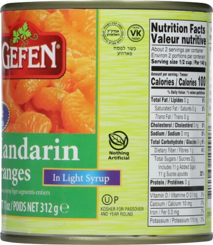 Gefen® Mandarin Orange Whole Segments Perspective: back