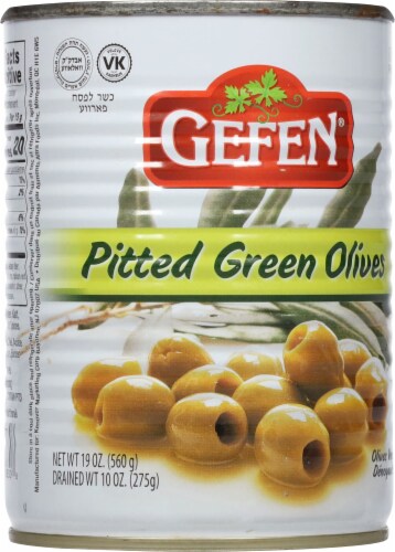 Gefen® Pitted Green Olives Perspective: back