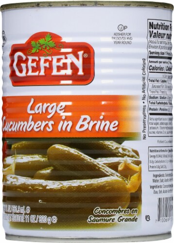 Gefen® Cucumbers in Brine Can Perspective: back