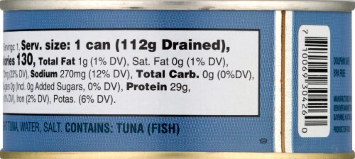 Tuscanini® Solid Light Yellowfin Tuna in Water Perspective: back