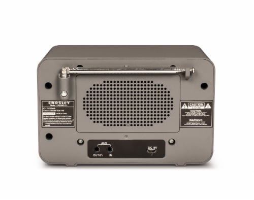 Crosley Portable Tribute Radio - Charcoal Perspective: back