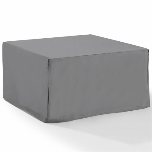 Outdoor Square Table & Ottoman Furniture Cover Perspective: back