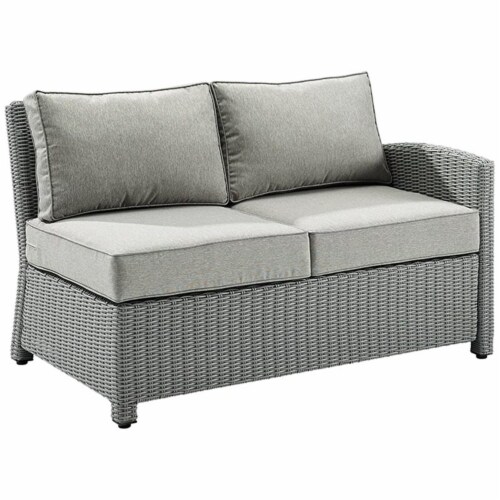 Crosley Bradenton Wicker Right Arm Patio Sectional Loveseat in Gray 1 Fry s Food Stores