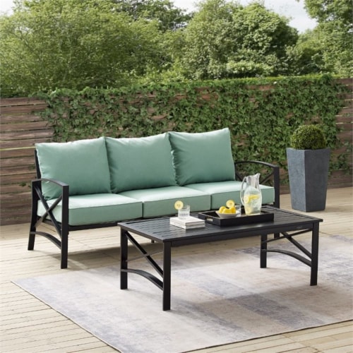 Crosley Furniture Kaplan 2-piece White Outdoor Chair Set - 72 W X 30.5