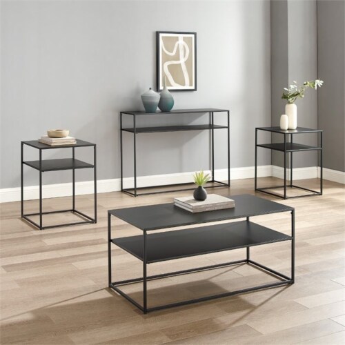Crosley metal on sale side table