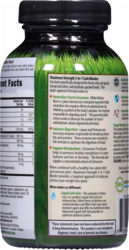 Irwin Naturals Maximum Strength 3-in-1 Carb Blocker Perspective: back