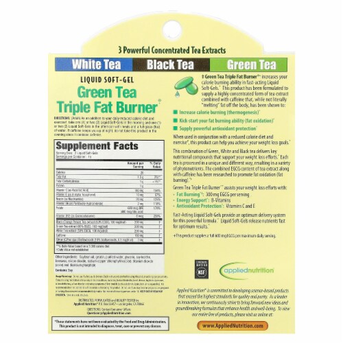Green Tea Triple Fat Burner 30ct Perspective: back