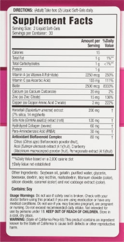 Applied Nutrition Longer Stronger Hair & Nails Liquid Soft-Gels Perspective: back