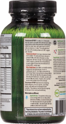 Irwin Naturals® Testosterone UP RED® Liquid Soft-Gels Perspective: back