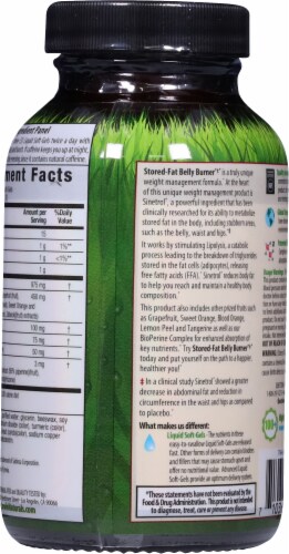Irwin Naturals® Stored-Fat Belly Burner® Liquid Soft-Gels Perspective: back