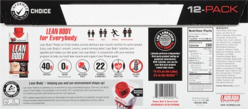 Labrada® Lean Body Ready-to-Drink Chocolate Protein Shake Perspective: back
