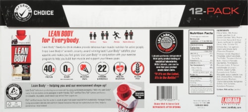 LaBrada Lean Body Cookies N Cream Protein Shake Perspective: back