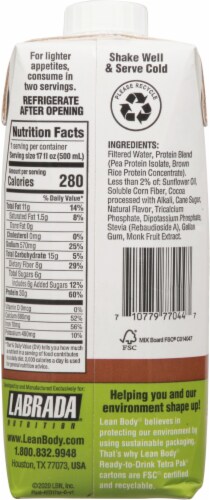 Labrada Lean Body® Plant Based Chocolate Shake Perspective: back