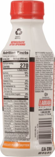 Lean Body Chocolate Peanut Butter Protein Shake Perspective: back