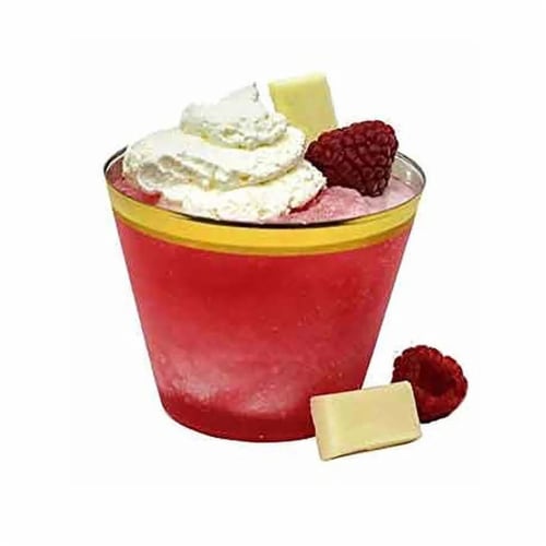 9 oz. Clear with Metallic Gold Rim Round Disposable Plastic Cups (240 Cups) Perspective: back