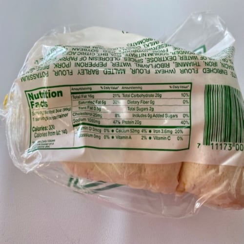 Abruzzino Pepperoni Roll Perspective: back