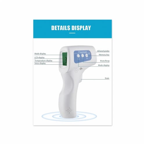 TEH TUNG Infrared Handheld Thermometer, Digital, 50/carton IT-0808 Perspective: back