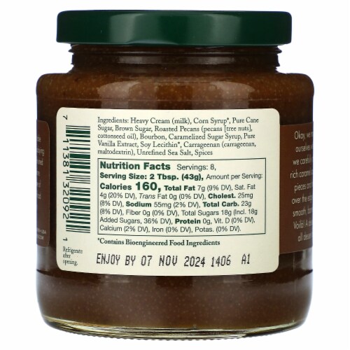 Stonewall Kitchen Bourbon Pecan Caramel Sauce Perspective: back