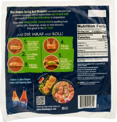 Blue Dragon® Spring Roll Wrappers, 4.7 oz