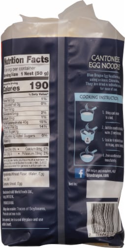 Blue Dragon® Medium Cantonese Egg Noodles Perspective: back