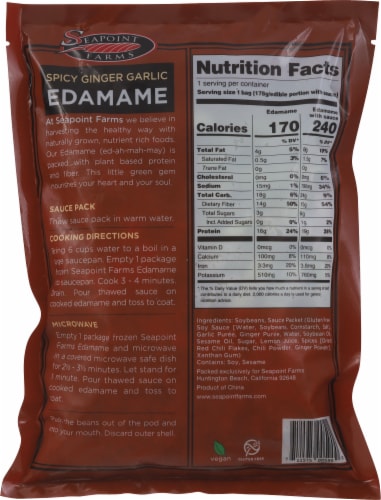 Seapoint Farms Spicy Ginger Garlic Edamame Perspective: back