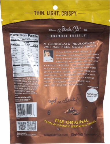 Sheila G's Chocolate Chip Brownie Brittle® Perspective: back