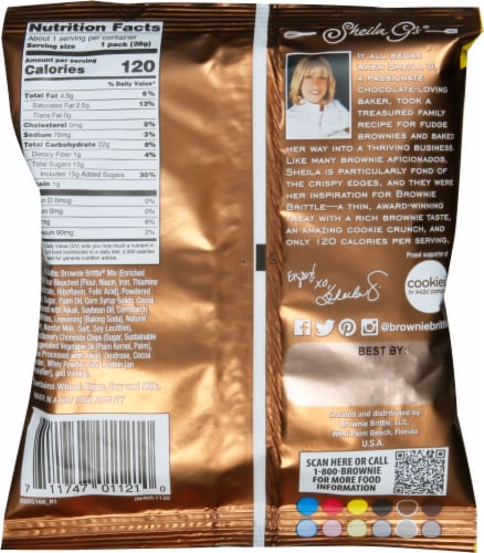 Sheila G's Chocolate Chip Brownie Brittle Perspective: back
