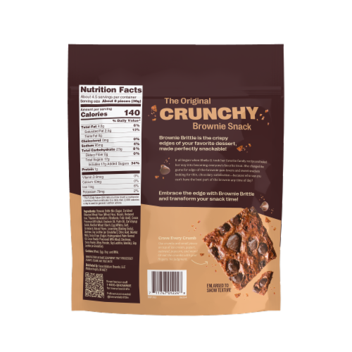 Sheila G's® Chocolate Chip Brownie Brittle® Perspective: back