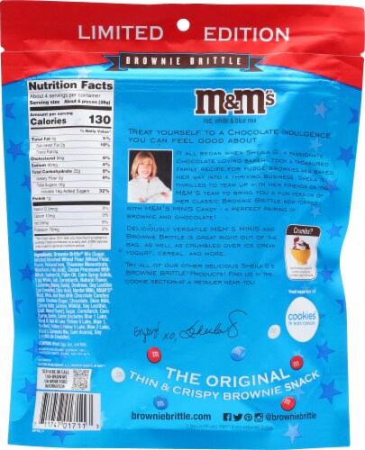 Brownie Brittle® Red, White & Blue M&M's Brownie Cookies Perspective: back
