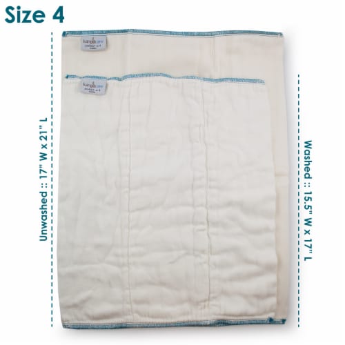 Kanga Care Bamboo Prefold Cloth Diapers (6pk) - Size 4 : Toddler Perspective: back