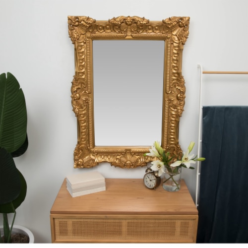 Hamilton Hills 30x40 Gold Baroque Mirror Antique French Wall Decor 30 x 40 Gerbes Super Markets
