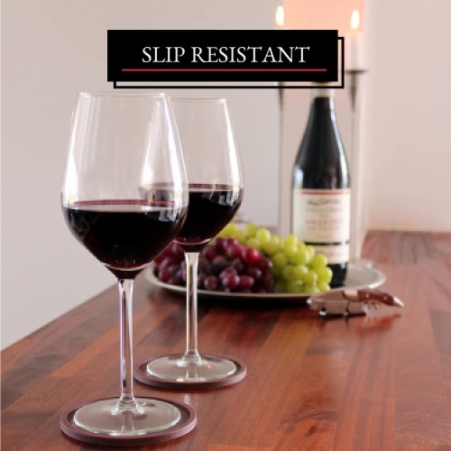 Barvivo Brown Drink Coaster Set of 8 - Protect Tables & Glasses Perspective: back