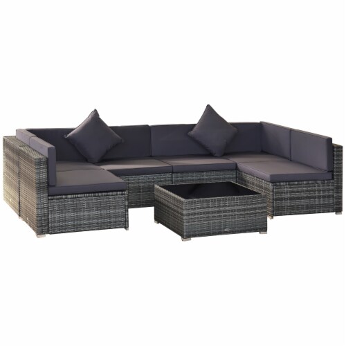 7pc rattan on sale wicker sofa set