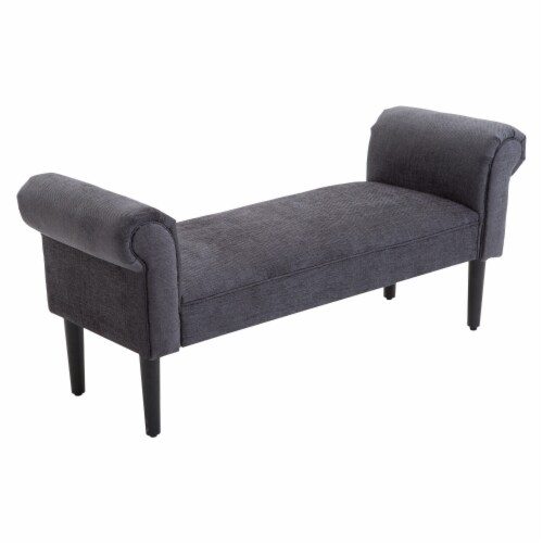 52 Modern Rolled Arm Bench Bed End Ottoman Sofa Seat Footrest