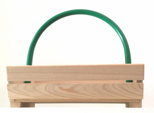 Leaf Gulp Tall Handcrafted Cypress Garden Basket Perspective: back