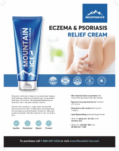 Mountain Ice Eczema And Psoriasis Relief Cream Made With Natural Ingredients Perspective: back