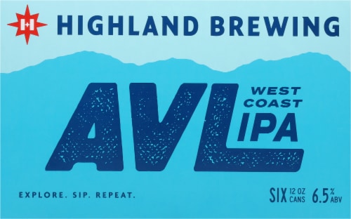 Highland Brewing AVL Tropical Juicy Citrus IPA Craft Beer Cans Perspective: back