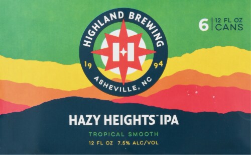 Highland Brewing Company Rising Haze IPA Perspective: back