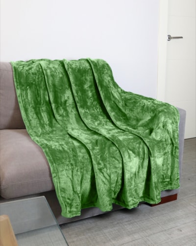 Green velour throw best sale