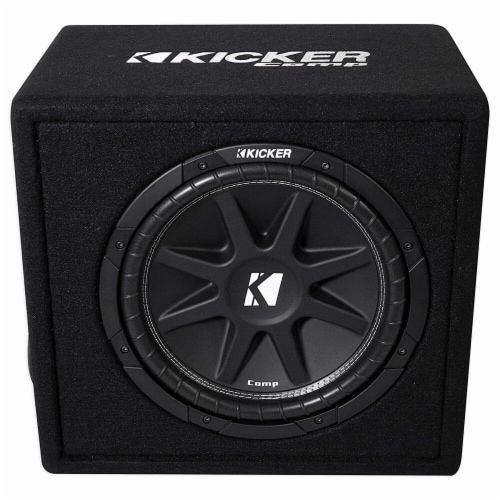 KICKER Comp 12 300W 4 Ohm Carpeted Vented Loaded Subwoofer Enclosure 43VC124 