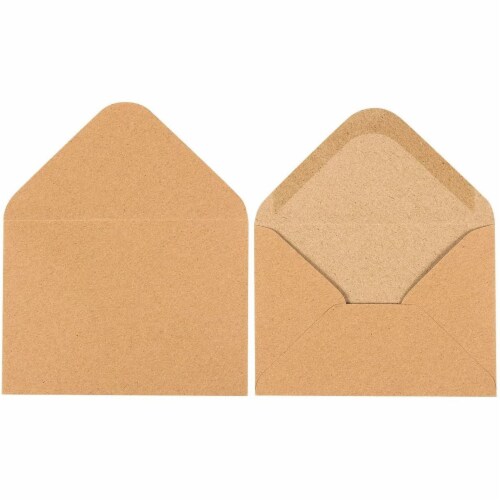 100-Count A1 Kraft Paper Invitation Envelopes for Wedding, Party, 3 5/8 x 5 1/8 Perspective: back