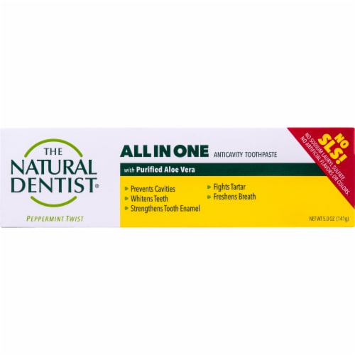 The Natural Dentist® All In One Peppermint Twist Anticavity Toothpaste Perspective: back