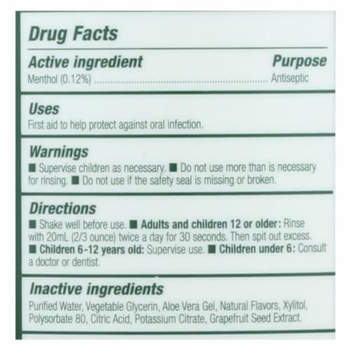 Natural Dentist Healthy Breath Antiseptic Rinse Perspective: back