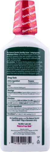 Natural Dentist Healthy Gums Peppermint Twist Antigingivitis Rinse Perspective: back