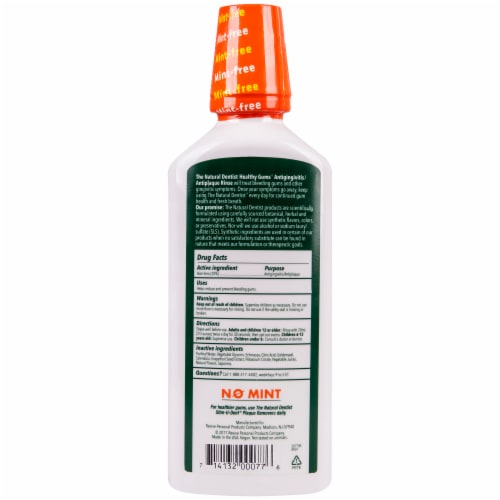 The Natural Dentist Orange Zest Antigingivitis Rinse Perspective: back