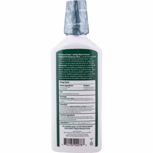 Natural Dentist Healthy White Clean Mint Pre-Brush Rinse Perspective: back